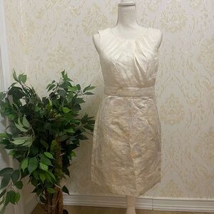 Gorgeous elegant cream/golden dress NWT sz. Small, 2